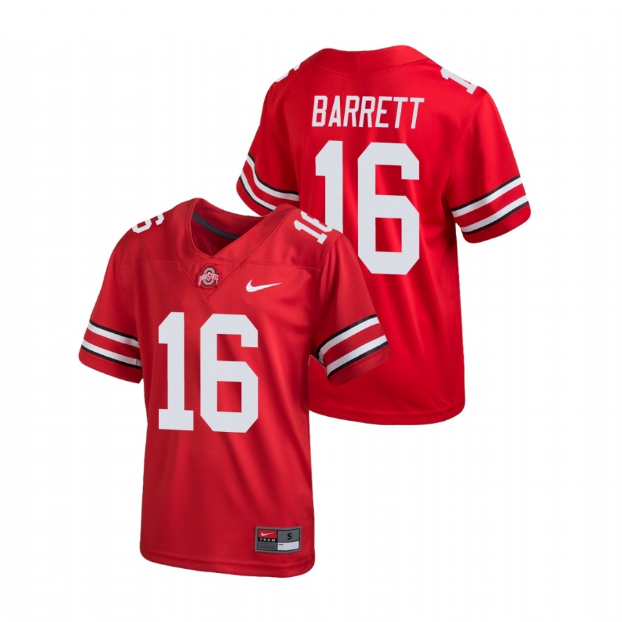 Ohio State Buckeyes Youth NCAA J.T. Barrett #16 Scarlet Untouchable College Football Jersey GPI1849CW